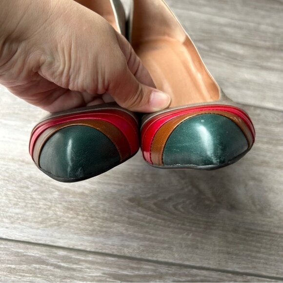 Vintage Faith Multicolour Retro  Fashion Leather Pumps Made in Spain - Picture 5 of 14